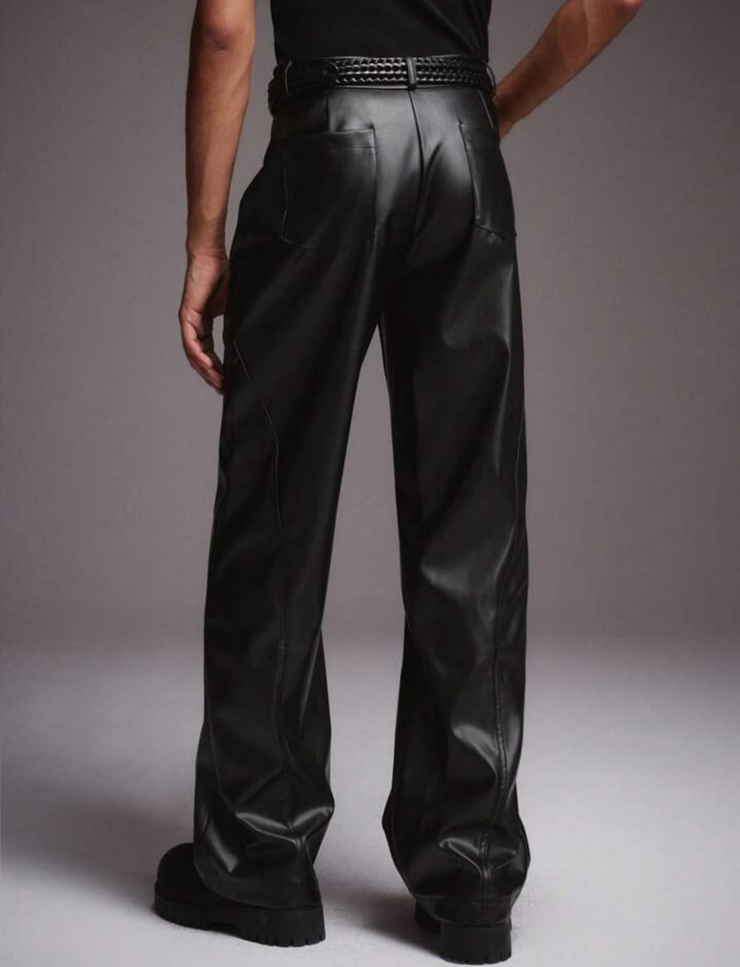 Men's Straight-Leg Trousers – High-Waist Relaxed Fit Fashion Pants